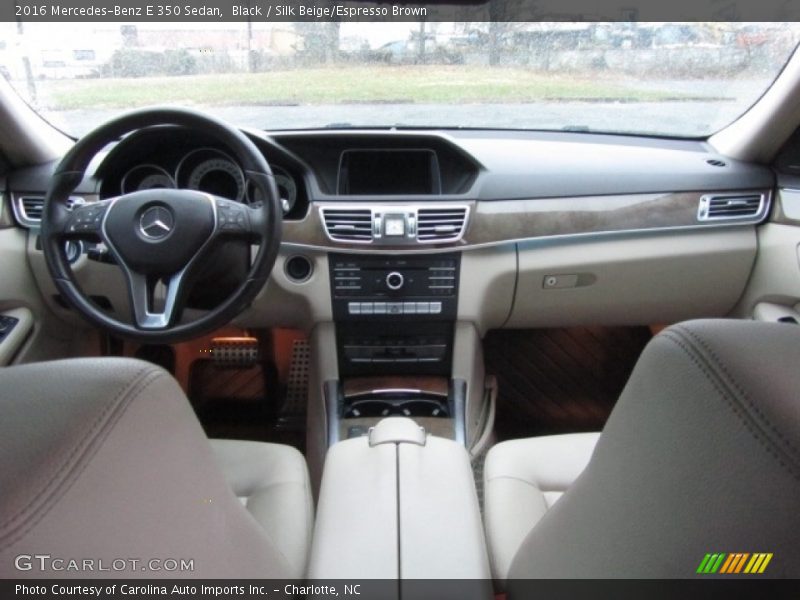 Black / Silk Beige/Espresso Brown 2016 Mercedes-Benz E 350 Sedan