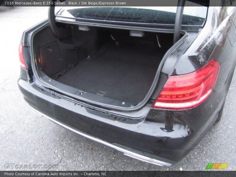 Black / Silk Beige/Espresso Brown 2016 Mercedes-Benz E 350 Sedan