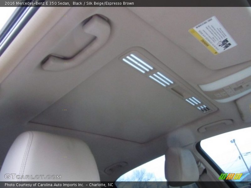 Black / Silk Beige/Espresso Brown 2016 Mercedes-Benz E 350 Sedan