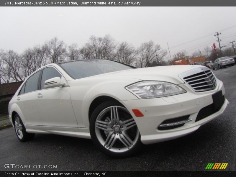 Diamond White Metallic / Ash/Grey 2013 Mercedes-Benz S 550 4Matic Sedan