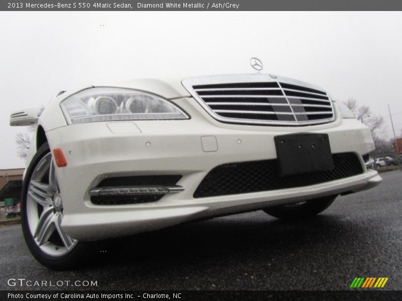 Diamond White Metallic / Ash/Grey 2013 Mercedes-Benz S 550 4Matic Sedan
