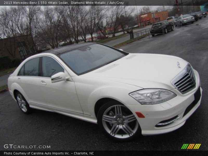 Diamond White Metallic / Ash/Grey 2013 Mercedes-Benz S 550 4Matic Sedan
