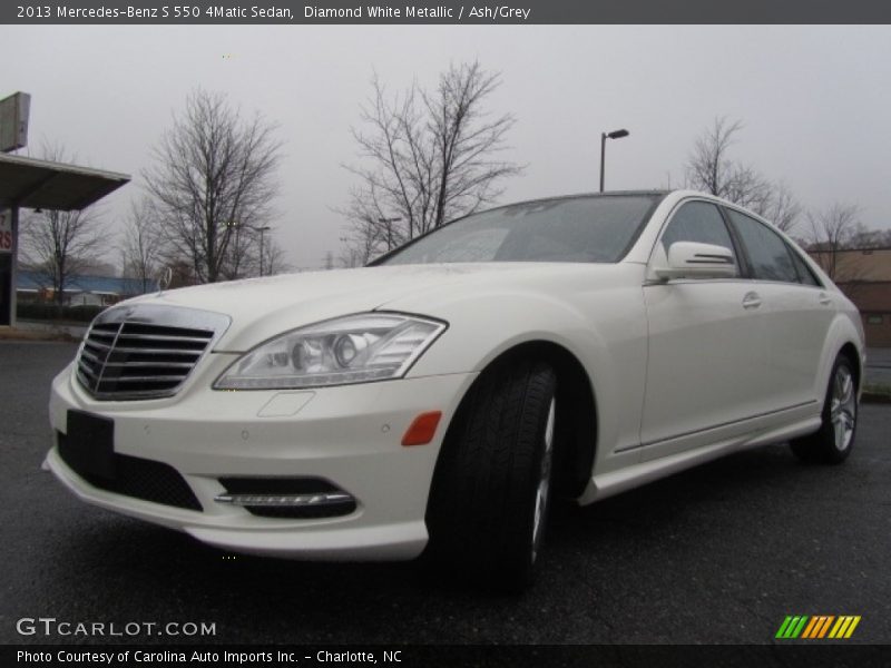 Diamond White Metallic / Ash/Grey 2013 Mercedes-Benz S 550 4Matic Sedan