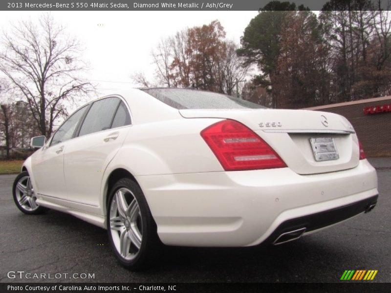 Diamond White Metallic / Ash/Grey 2013 Mercedes-Benz S 550 4Matic Sedan