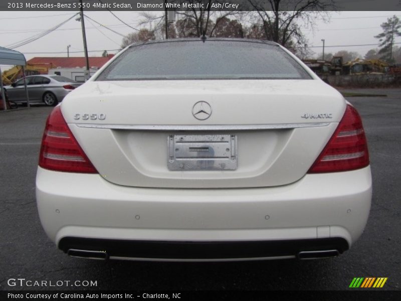 Diamond White Metallic / Ash/Grey 2013 Mercedes-Benz S 550 4Matic Sedan