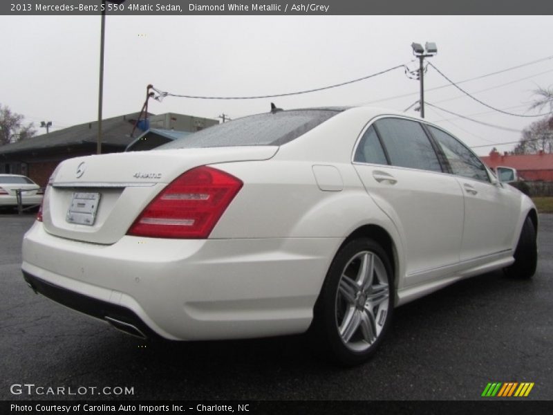 Diamond White Metallic / Ash/Grey 2013 Mercedes-Benz S 550 4Matic Sedan
