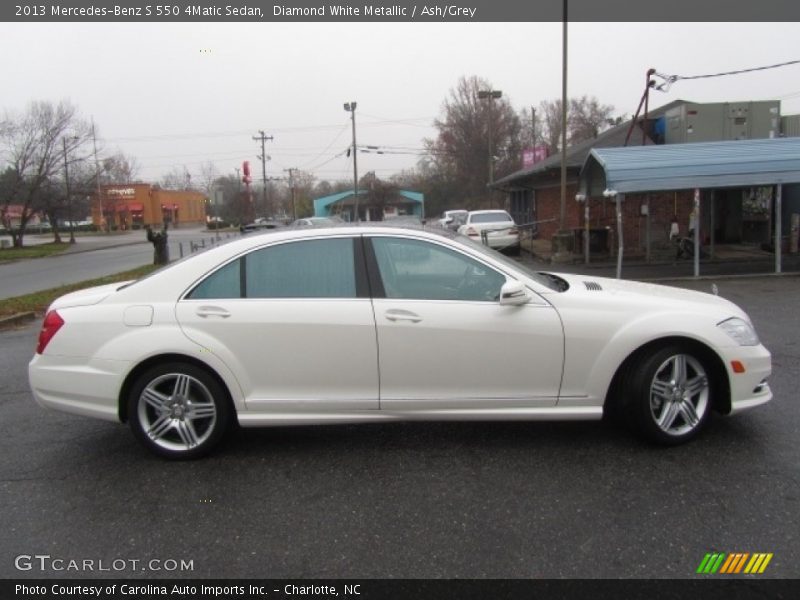Diamond White Metallic / Ash/Grey 2013 Mercedes-Benz S 550 4Matic Sedan