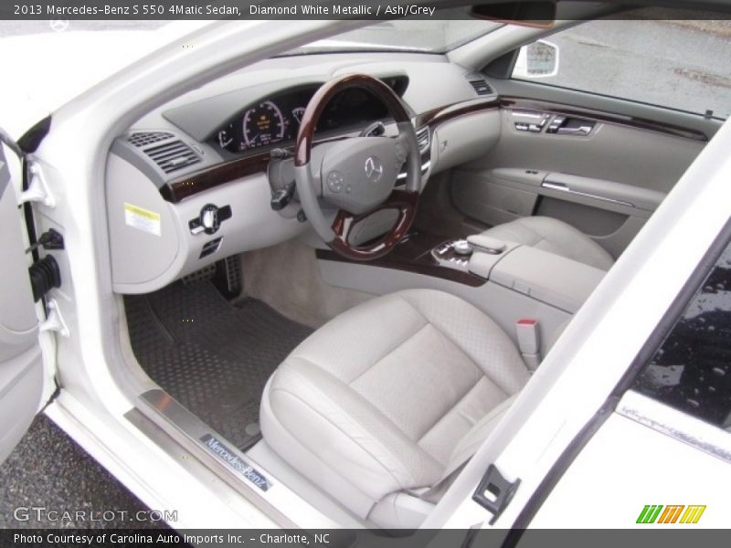 Diamond White Metallic / Ash/Grey 2013 Mercedes-Benz S 550 4Matic Sedan