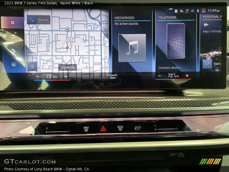 Alpine White / Black 2023 BMW 7 Series 740i Sedan
