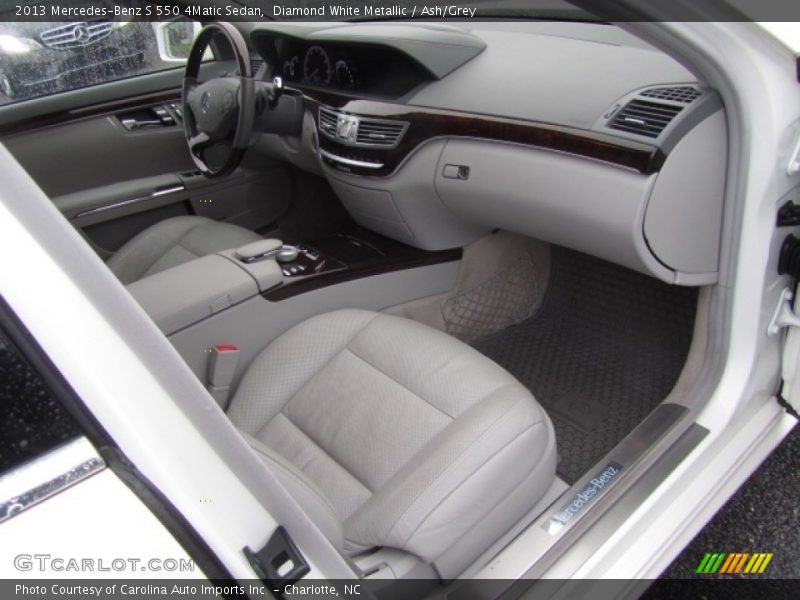 Diamond White Metallic / Ash/Grey 2013 Mercedes-Benz S 550 4Matic Sedan