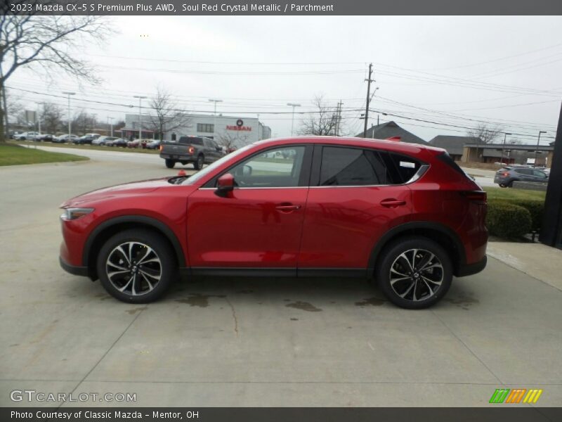 Soul Red Crystal Metallic / Parchment 2023 Mazda CX-5 S Premium Plus AWD
