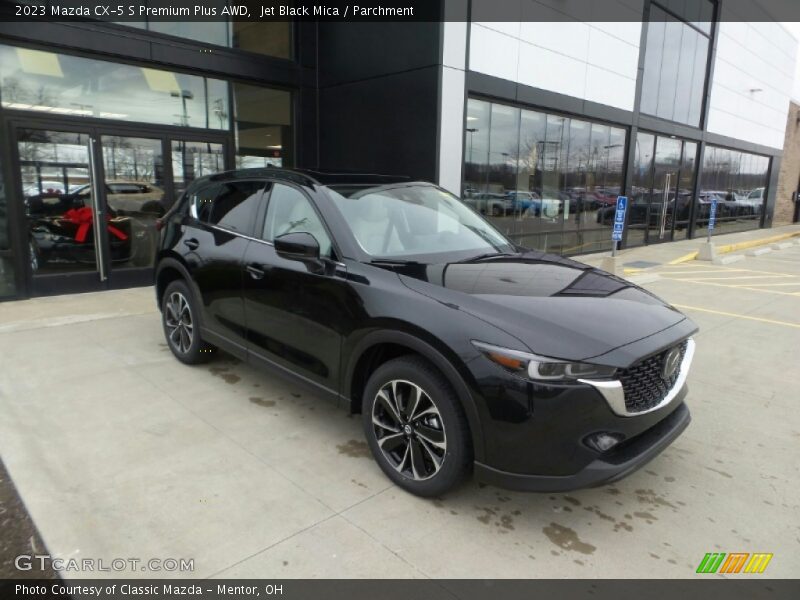 Jet Black Mica / Parchment 2023 Mazda CX-5 S Premium Plus AWD