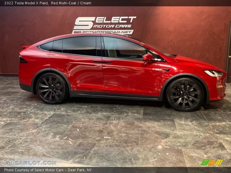 Red Multi-Coat / Cream 2022 Tesla Model X Plaid
