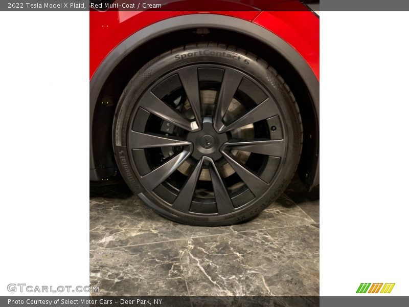 Red Multi-Coat / Cream 2022 Tesla Model X Plaid