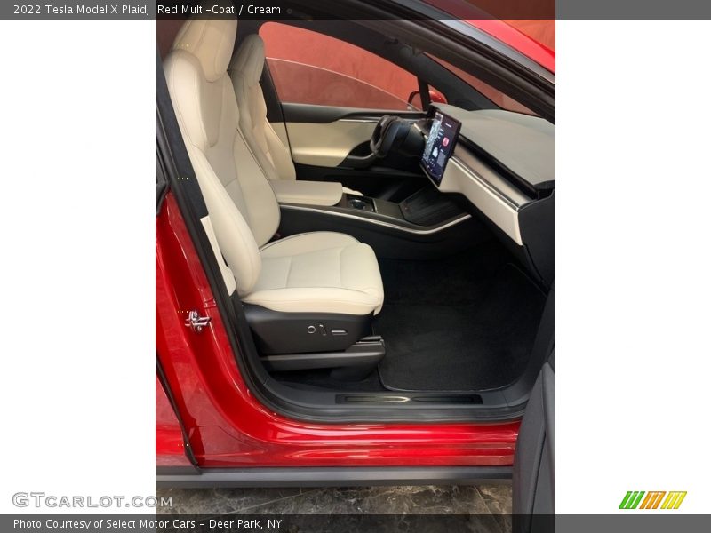 Red Multi-Coat / Cream 2022 Tesla Model X Plaid