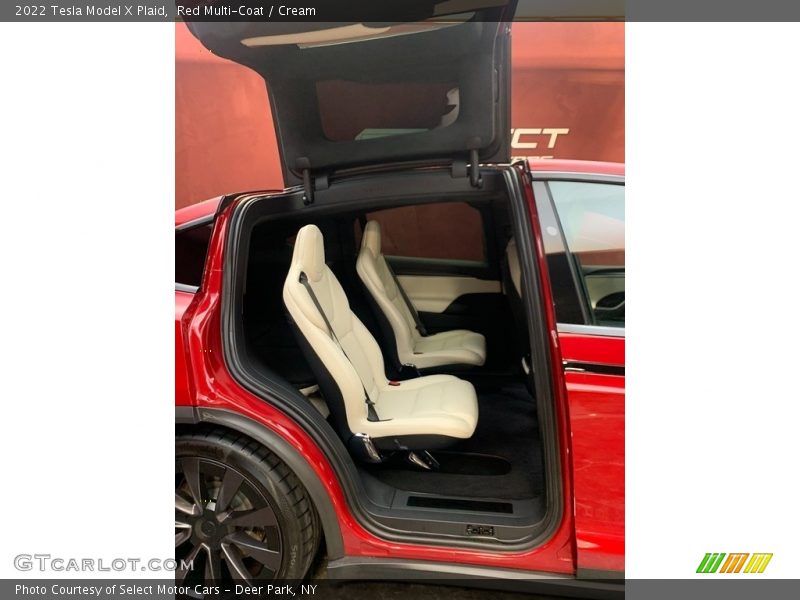 Red Multi-Coat / Cream 2022 Tesla Model X Plaid