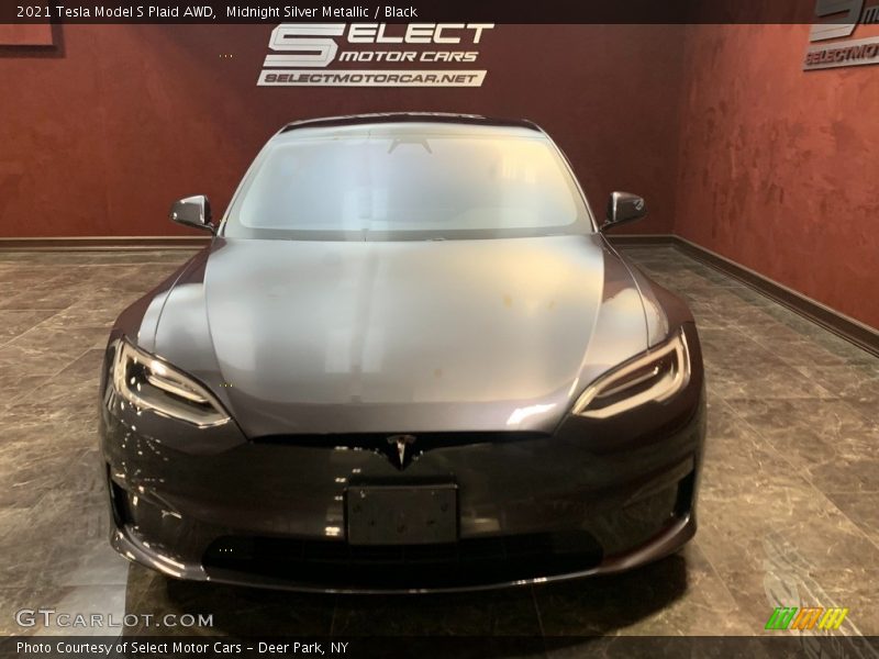 Midnight Silver Metallic / Black 2021 Tesla Model S Plaid AWD
