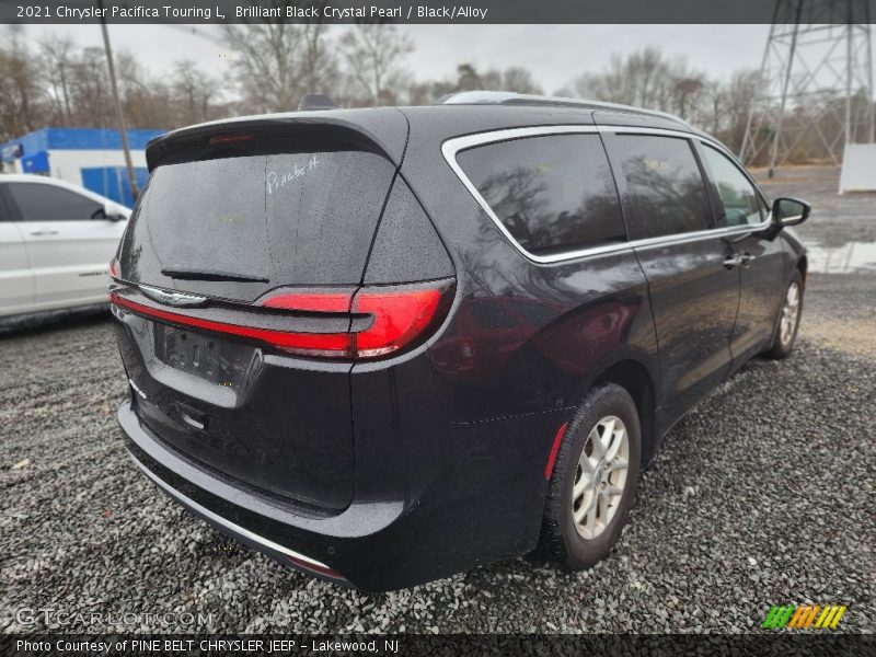 Brilliant Black Crystal Pearl / Black/Alloy 2021 Chrysler Pacifica Touring L