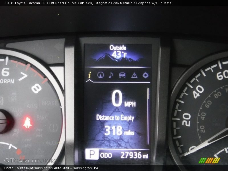 Magnetic Gray Metallic / Graphite w/Gun Metal 2018 Toyota Tacoma TRD Off Road Double Cab 4x4