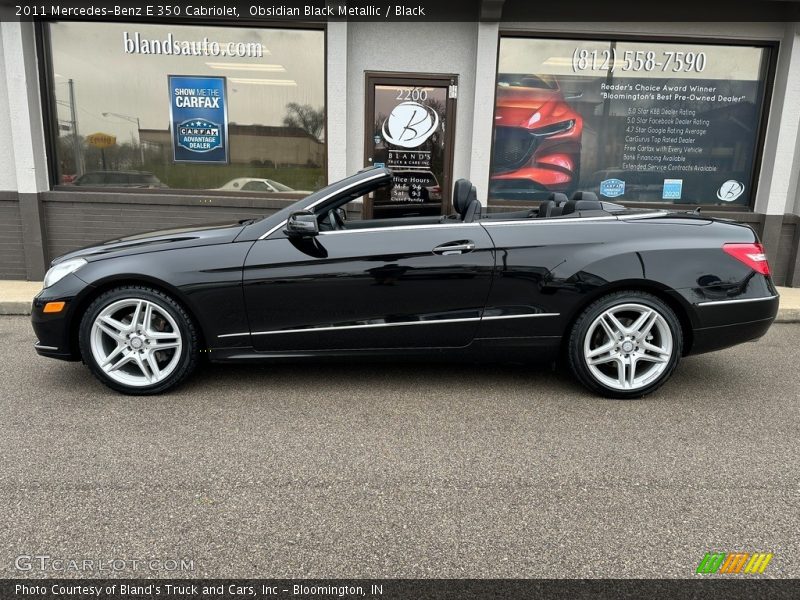 Obsidian Black Metallic / Black 2011 Mercedes-Benz E 350 Cabriolet
