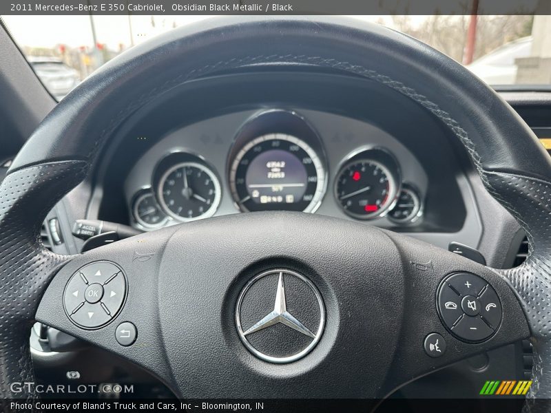 Obsidian Black Metallic / Black 2011 Mercedes-Benz E 350 Cabriolet