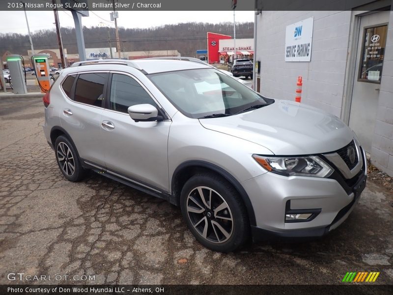 Brilliant Silver / Charcoal 2019 Nissan Rogue SL AWD