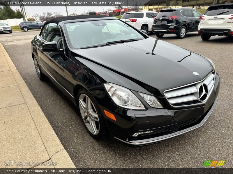 Obsidian Black Metallic / Black 2011 Mercedes-Benz E 350 Cabriolet