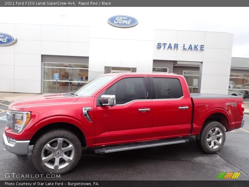 Rapid Red / Black 2021 Ford F150 Lariat SuperCrew 4x4