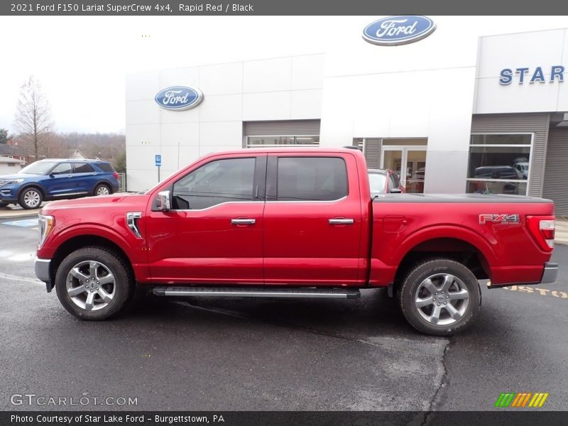 Rapid Red / Black 2021 Ford F150 Lariat SuperCrew 4x4