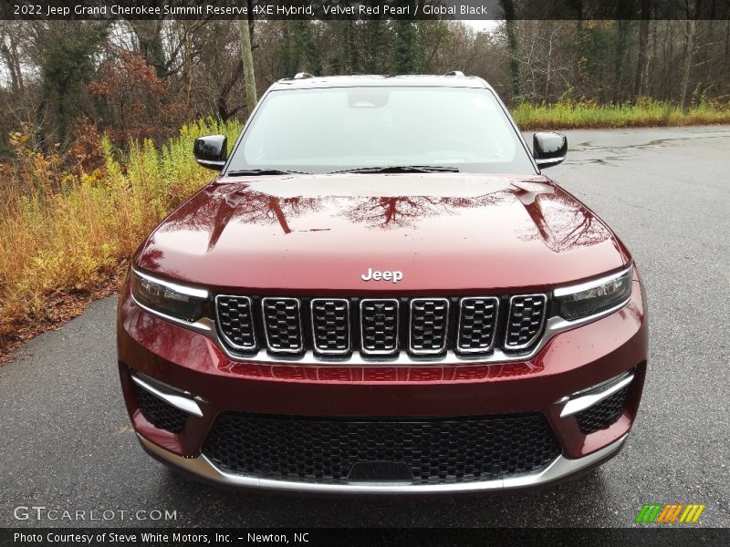 Velvet Red Pearl / Global Black 2022 Jeep Grand Cherokee Summit Reserve 4XE Hybrid