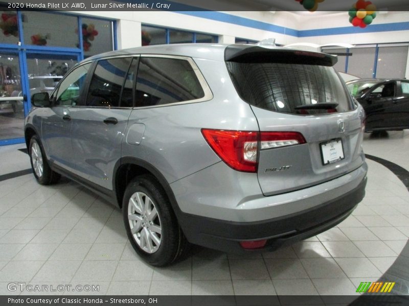 Lunar Silver Metallic / Gray 2020 Honda Pilot LX AWD