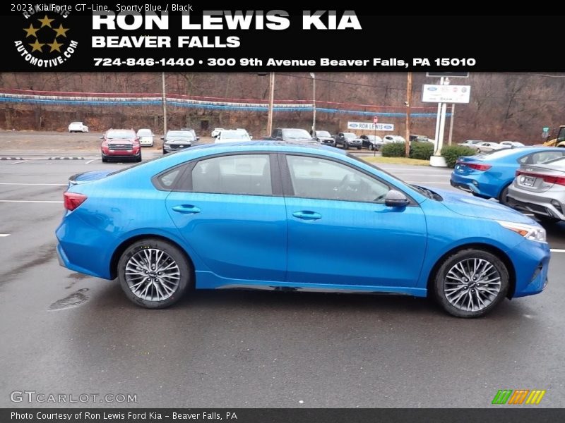 Sporty Blue / Black 2023 Kia Forte GT-Line