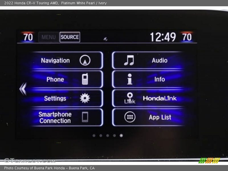 Platinum White Pearl / Ivory 2022 Honda CR-V Touring AWD