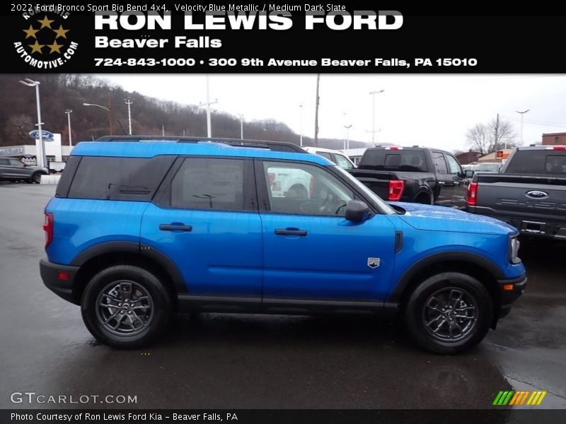 Velocity Blue Metallic / Medium Dark Slate 2022 Ford Bronco Sport Big Bend 4x4