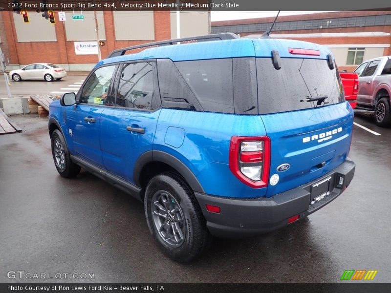 Velocity Blue Metallic / Medium Dark Slate 2022 Ford Bronco Sport Big Bend 4x4