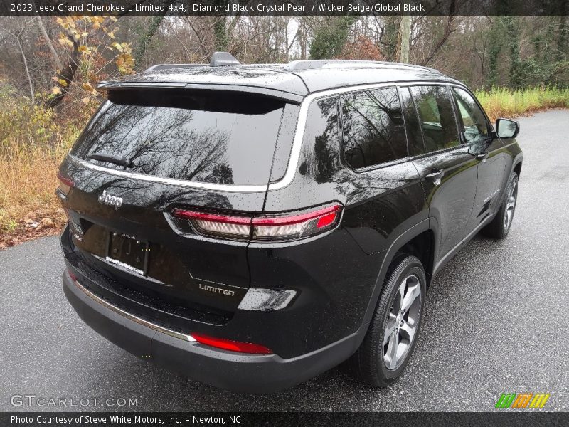 Diamond Black Crystal Pearl / Wicker Beige/Global Black 2023 Jeep Grand Cherokee L Limited 4x4