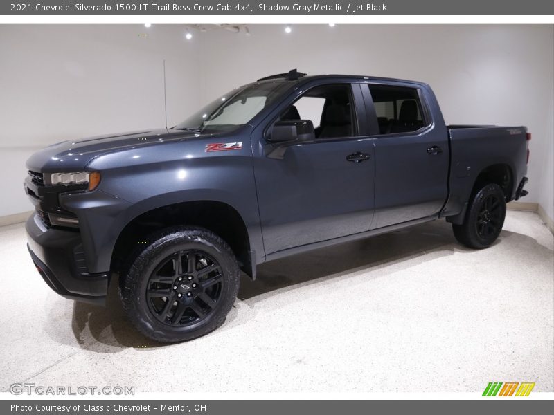 Shadow Gray Metallic / Jet Black 2021 Chevrolet Silverado 1500 LT Trail Boss Crew Cab 4x4