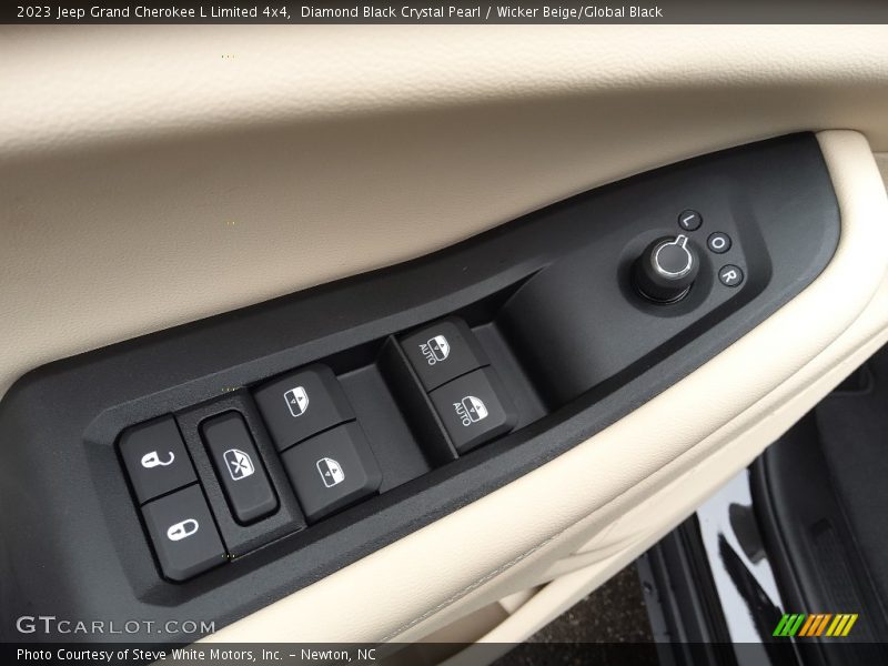 Diamond Black Crystal Pearl / Wicker Beige/Global Black 2023 Jeep Grand Cherokee L Limited 4x4
