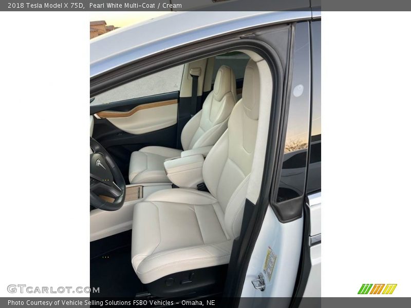 Front Seat of 2018 Model X 75D