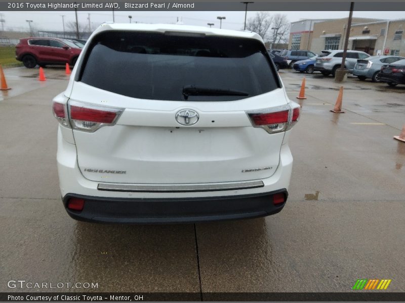 Blizzard Pearl / Almond 2016 Toyota Highlander Limited AWD