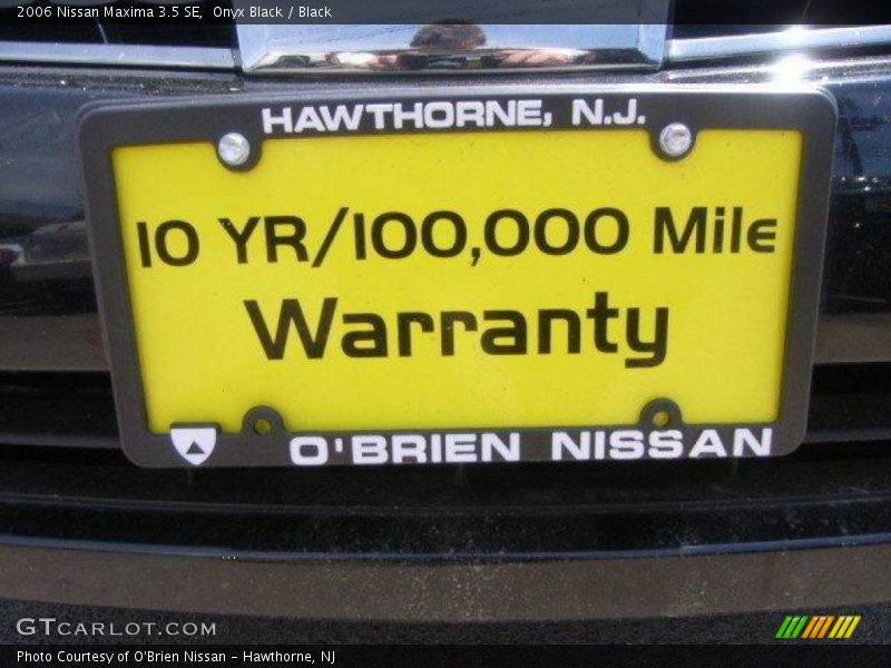 Onyx Black / Black 2006 Nissan Maxima 3.5 SE