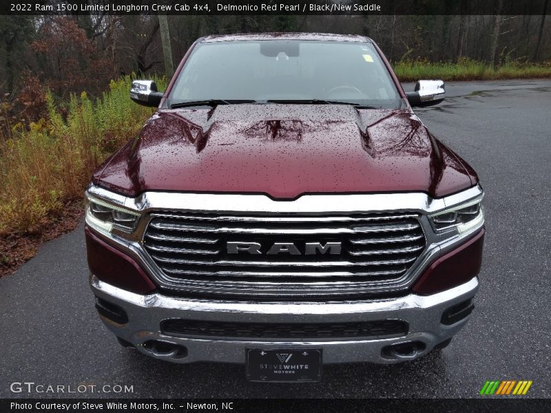 Delmonico Red Pearl / Black/New Saddle 2022 Ram 1500 Limited Longhorn Crew Cab 4x4