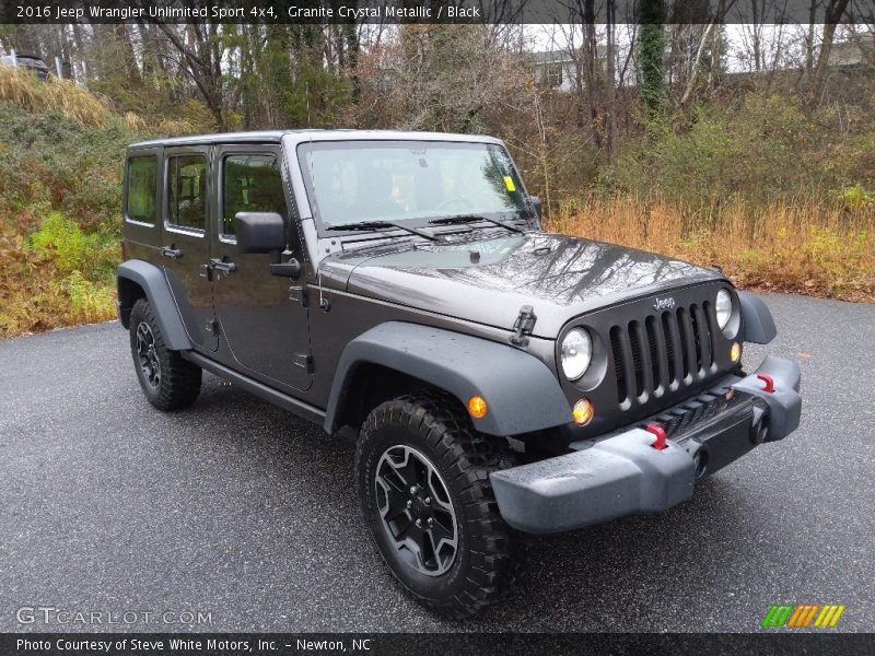 Granite Crystal Metallic / Black 2016 Jeep Wrangler Unlimited Sport 4x4