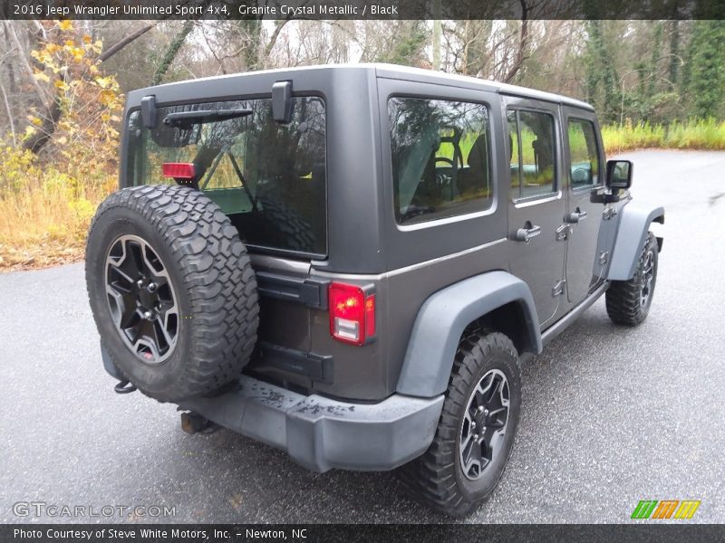 Granite Crystal Metallic / Black 2016 Jeep Wrangler Unlimited Sport 4x4