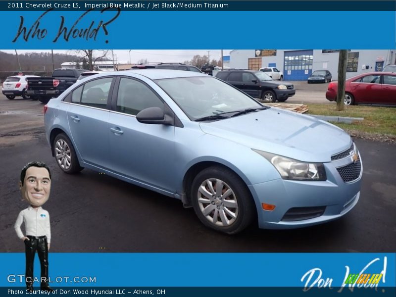 Imperial Blue Metallic / Jet Black/Medium Titanium 2011 Chevrolet Cruze LS