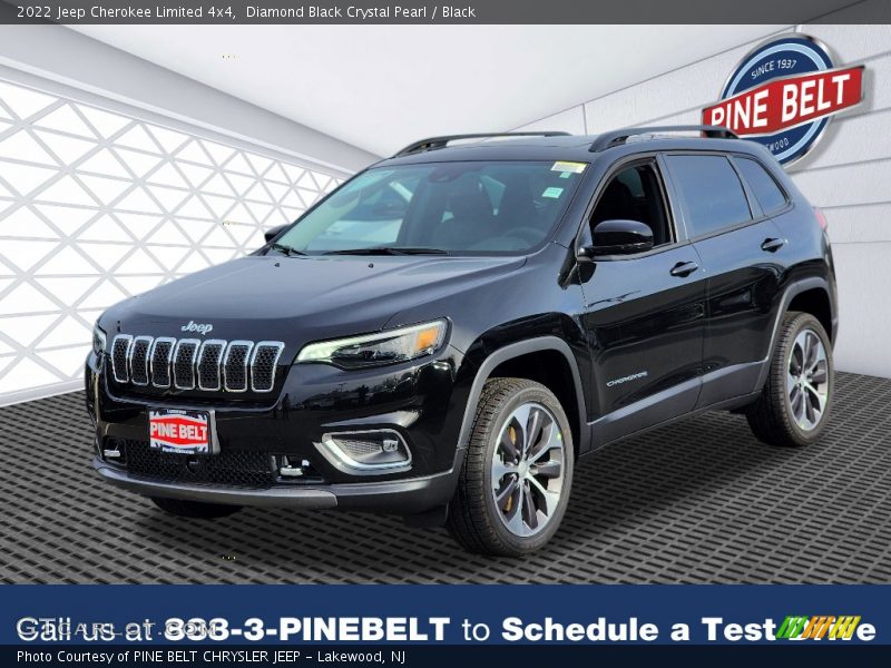 Diamond Black Crystal Pearl / Black 2022 Jeep Cherokee Limited 4x4