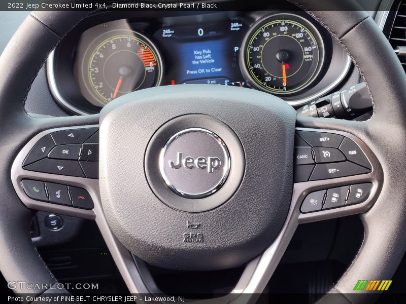 Diamond Black Crystal Pearl / Black 2022 Jeep Cherokee Limited 4x4