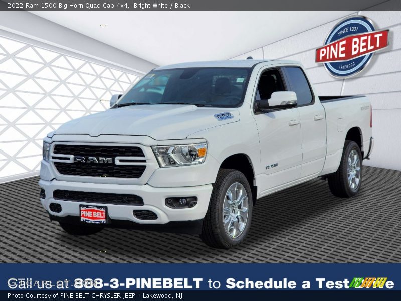 Bright White / Black 2022 Ram 1500 Big Horn Quad Cab 4x4