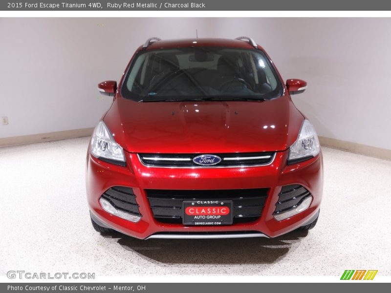 Ruby Red Metallic / Charcoal Black 2015 Ford Escape Titanium 4WD