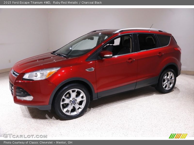 Ruby Red Metallic / Charcoal Black 2015 Ford Escape Titanium 4WD